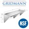 GRIDMANN NSF Stainless Steel 18" Deep Kitchen Wall Mount Shelves for Commercial Restaurant Bar w/ Backsplash
